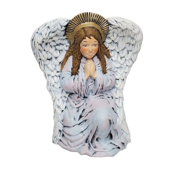 Vtg 90s Chalkware Nativity Set Angel Mary Joseph Baby Jesus Religious Christmas - Picture 7 of 8